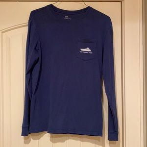 Men’s Navy Southern Tide Long Sleeve T-shirt in Medium